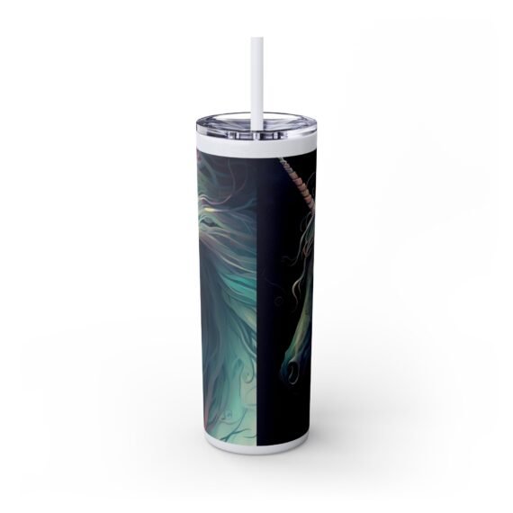 Unicorn Magic in the Night Skinny Tumbler with Straw 20oz - Image 4