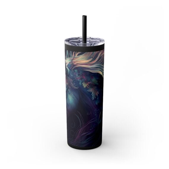 Unicorn Magic in the Night Skinny Tumbler with Straw 20oz - Image 11