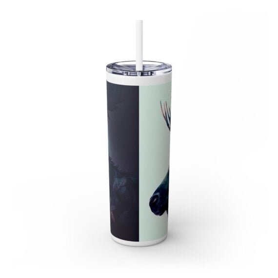 Mystical Moose Skinny Tumbler with Straw 20oz - Image 4