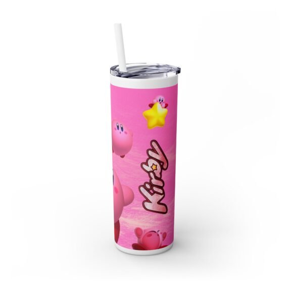 Gaming Kirby Team Battle Skinny Tumbler with Straw 20oz - Image 4