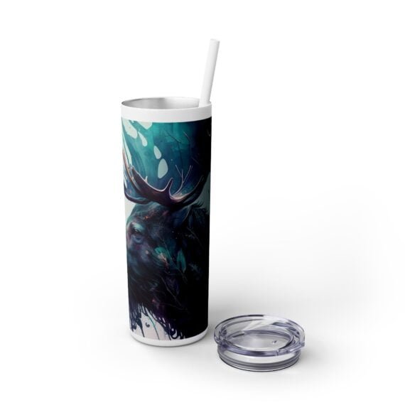 Mystical Moose Skinny Tumbler with Straw 20oz - Image 7