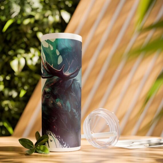 Mystical Moose Skinny Tumbler with Straw 20oz - Image 9