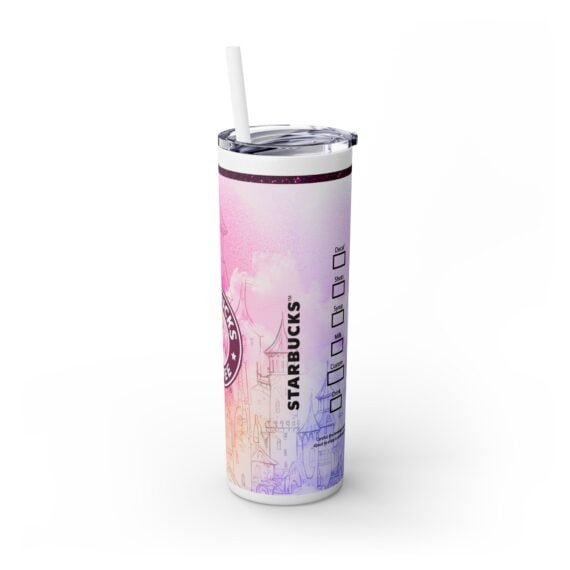 Peach Starbucks Skinny Tumbler with Straw 20oz - Image 5