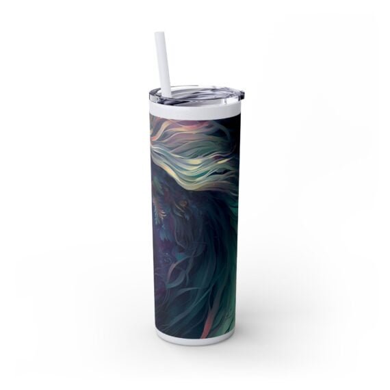 Unicorn Magic in the Night Skinny Tumbler with Straw 20oz - Image 5