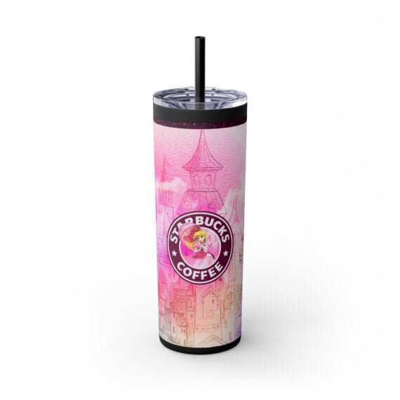 Peach Starbucks Skinny Tumbler with Straw 20oz - Image 12