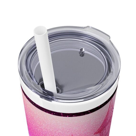 Peach Starbucks Skinny Tumbler with Straw 20oz - Image 8