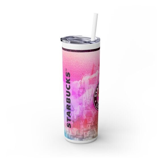 Peach Starbucks Skinny Tumbler with Straw 20oz - Image 3