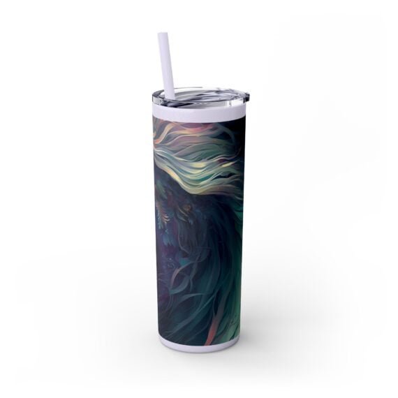 Unicorn Magic in the Night Skinny Tumbler with Straw 20oz - Image 7