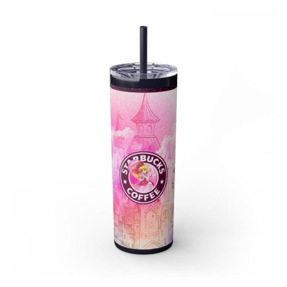 Peach Starbucks Skinny Tumbler with Straw 20oz - Image 10